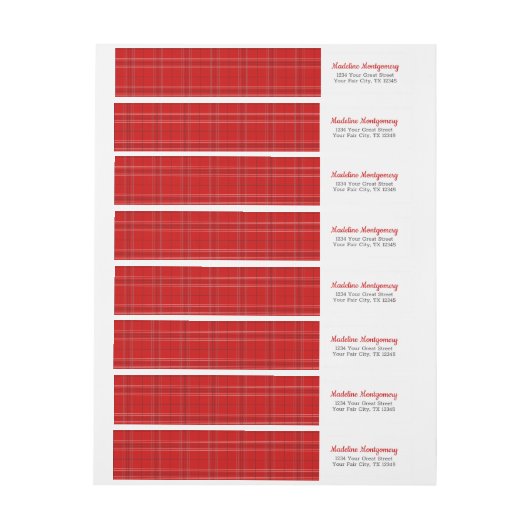 レッドプレイドレイダーズ ラップアラウンドラベル (シート)