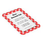 レッドプレイドレストランビジネスマグネット マグネット (右側)