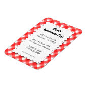 レッドプレイドレストランビジネスマグネット マグネット (左側)