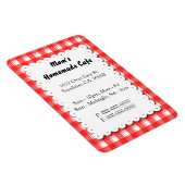 レッドプレイドレストラン広告カスタムマグネット マグネット (右側)