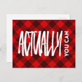 レッドプレイド実際にあなたが励ますことができる引用文 ポストカード (正面/裏面)