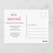 レッドプレイド新しい家のための休日の写真の移動 ポストカード (裏面)