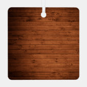 レッドプレイド木工芸品テープインスタントフォトスタイル メタルオーナメント (裏面)