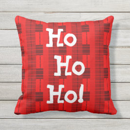 レッドプレイド装飾用クッション アウトドアクッション