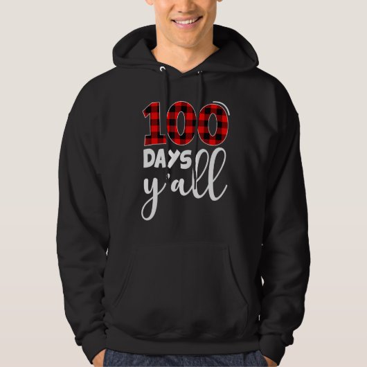 レッドプレイド100日Y'all先生学生100日目 パーカ (正面)