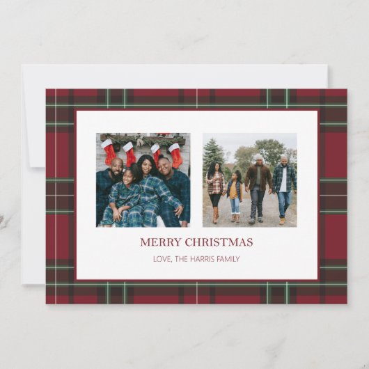 レッドプレイド2フォトクリスマスカード シーズンカード (正面)