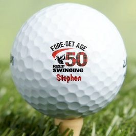 レッドプレイド50th誕生日パーティーFORE-Get年齢50 ゴルフボール