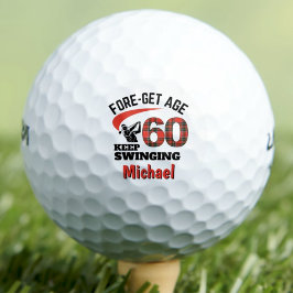 レッドプレイド60th誕生日パーティーFORE-Get年齢60 ゴルフボール