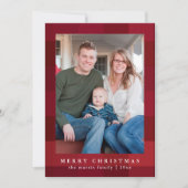 レッドプレカラフルイドプリントフロントクリスマス シーズンカード (正面)