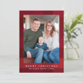 レッドプレカラフルイドプリントフロントクリスマス シーズンカード (スタンド正面)