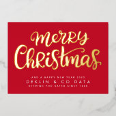 レッドプレミアムのメリークリスマス |金ゴールド業 箔シーズンカード (正面)