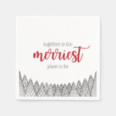 レッドプレメリーイスズナプキンス スタンダードカクテルナプキン (正面)