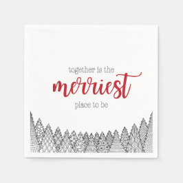 レッドプレメリーイスズナプキンス スタンダードカクテルナプキン