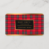 レッドプレ伝統的イドタータンチェックコレクシモダンョン 名刺 (正面)