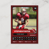 レッドプロアメリカンフットボール選手トレーディングカード コーリングカード (正面)