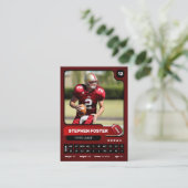 レッドプロアメリカンフットボール選手トレーディングカード コーリングカード (スタンド正面)