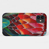 レッドプロテア花オリジナル水彩画 Case-Mate iPhoneケース (裏面(横))