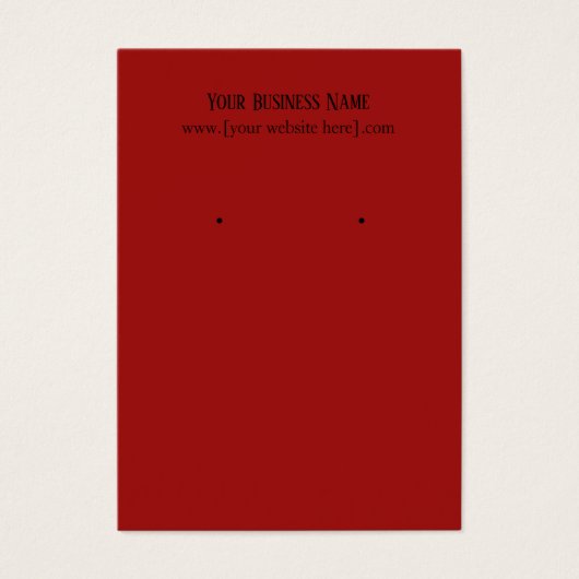 レッドプロフェッショナルイヤリング名刺 (正面)