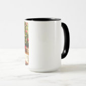 レッドプードルクリスマスコーヒーマグカップ マグカップ (正面右)