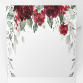 レッドプーニーエピファニー結婚式 プログラムトリフォールドカード 三つ折り招待状 (内部最初)