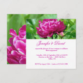 レッドプーニー婚約招待状 招待状 (正面/裏面)