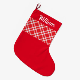 レッドプ素朴レイド名前をカスタムする ラージクリスマスストッキング