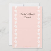 レッドヘかわいらしッドブライダルシャワーピンク招待状 招待状 (裏面)