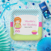 レッドヘアガールスリープバースランバーパーティー ペーパープレート (パーティー)