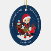 レッドヘアガール小妖精や小人 セラミックオーナメント (右)