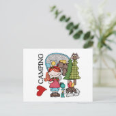 レッドヘアガール私はキャンプが大好き ポストカード (スタンド正面)