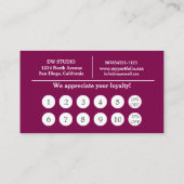 レッドヘアドレッサーフラットロイヤリティカード ロイヤリティカード (裏面)