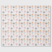 レッドヘアバレリナパーソナライズされたラッピング紙 ラッピングペーパー (フラット)