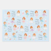 レッドヘアバレリーナラッピング紙シート ラッピングペーパーシート (正面3)