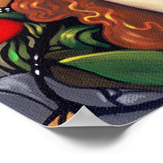 レッドヘアフェアリークイーンアートプリント ポスター (角)