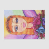 レッドヘアフェアリー妖精春の花 薄葉紙 (正面)