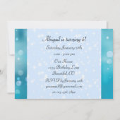 レッドヘアプリンセスアンドユニコーン誕生日招待状 招待状 (裏面)