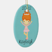 レッドヘアードダンサーパーソナライズされたオーナメント セラミックオーナメント (右)