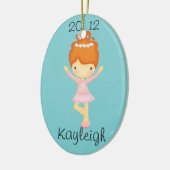 レッドヘアードダンサーパーソナライズされたオーナメント セラミックオーナメント (左)