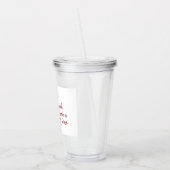 レッドヘイ女の子あなたがワインのグラスに値する引用文 アクリルタンブラー (左)