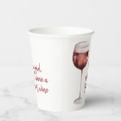 レッドヘイ女の子あなたがワインのグラスに値する引用文 紙コップ (右)