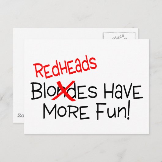 レッドヘッズのおもしろい ポストカード (正面/裏面)