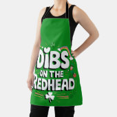 レッドヘッドに指名権 Funny St Patrick's Day エプロン (インサイチュ)