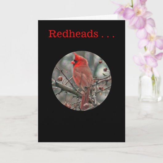 「レッドヘッドはユニーク特別な」誕生日カード カード (蘭)