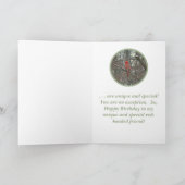 「レッドヘッドはユニーク特別な」誕生日カード カード (内部)