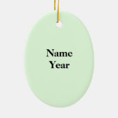 レッドヘッドウーマンゴルファーオーナメント セラミックオーナメント (裏面)