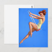 レッドヘッドオンスイングピンアップ ポストカード (正面/裏面)