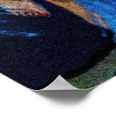 レッドヘッドガールストリップテーズヴィンテージパルプカバーアート ポスター (角)