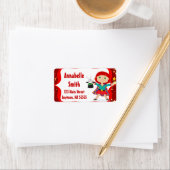 レッドヘッドガールマジシャン誕生日住所 シール (インサイチュ)