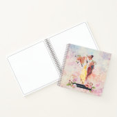 レッドヘッドガール&ベビーキツネイラストレーションデイリーダイアリー ノートブック (内部)