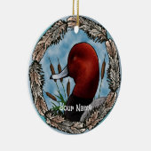 レッドヘッドダックオーナメント セラミックオーナメント (右)